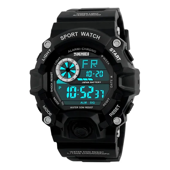 Rel贸gio Masculino Skmei 1019 Esportivo Digital Preto Foto 1