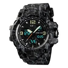 Rel贸gio Masculino Skmei 1155 Digital Prova D'谩gua Negro Gris Foto mini 1
