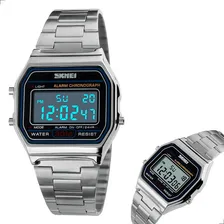 Rel贸gio Masculino Skmei Digital 1123 Prata Foto mini 3