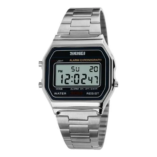 Rel贸gio Masculino Skmei Digital 1123 Prata Foto 1