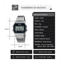 Rel贸gio Masculino Skmei Digital 1123 Prata Foto mini 4