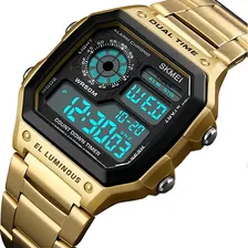 Rel贸gio Masculino Skmei Digital 1335 Dourado Foto mini 3