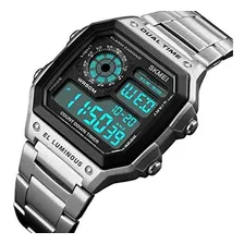 Relógio Masculino Skmei Digital 1335 Prata Foto mini  2