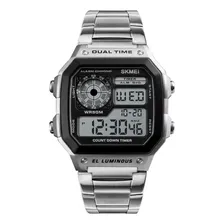Relógio Masculino Skmei Digital 1335 Prata Foto  mini 1