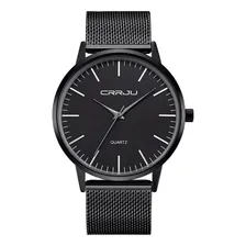 Rel贸gio Masculino Social Ultra Fino De Luxo Preto + Colar Foto mini 2