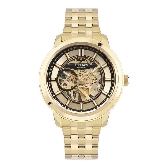 Relógio Masculino Technos Automático Dourado Foto 1