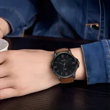 Relógio Masculino Yazole 332 Original Marrom Foto mini 4