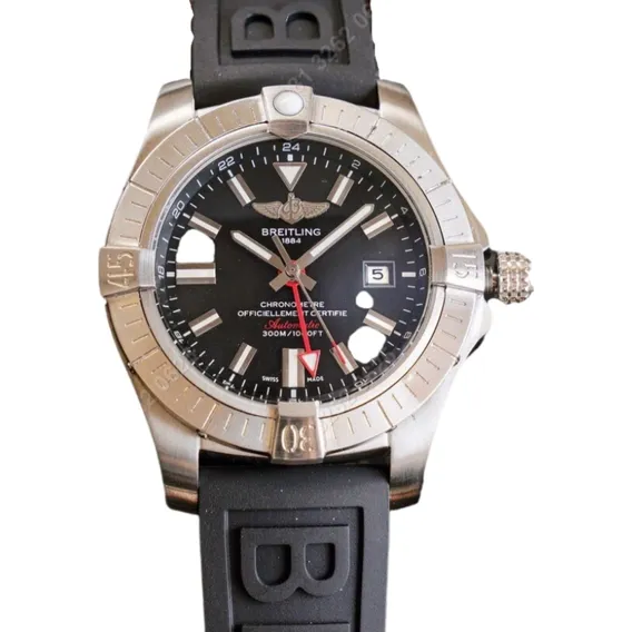 Relógio mecânico Breitling Avenger com pulseira de borracha Foto 1
