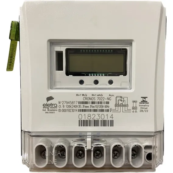 Relógio Medidor Energia Luz Consumo Bifásico 127/220v Foto 1