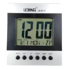 Rel贸gio Mesa Digital Alarme Calend谩rio Temp. Lelong Le-8113 Foto mini 2