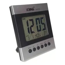 Rel贸gio Mesa Digital Alarme Calend谩rio Temp. Lelong Le-8113 Foto mini 3