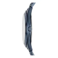 Rel贸gio Michael Kors Feminino Mk3419 Runway Azul Slim Foto mini 3