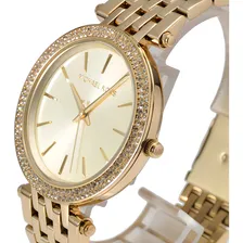 Rel贸gio Michael Kors Mk3191 Darci Glitz Pave Dourado Bizel Foto mini 2