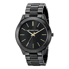 Relógio Michael Kors Mk3221 Runway Slim Pretol Original Cor Da Correia Preto Cor Do Bisel Preto Cor Do Fundo Foto  mini 1