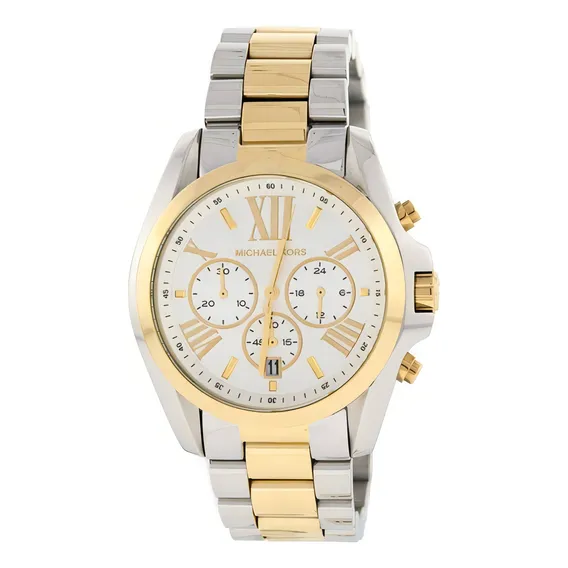 Rel贸gio Michael Kors Mk5627 Bradshaw Misto Original Dourado Cor da correia Prata/Dourado Cor do fundo Prata Foto 1