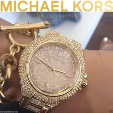 Rel贸gio Michael Kors Mk5720 Camille Swarovsk Original Eua Cor da correia Dourado Cor do bisel Dourado Cor do fundo Dourado Foto mini 3