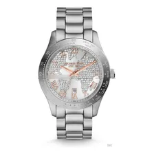 Rel贸gio Michael Kors Mk5958 Layton Prata Eua Correia Prateado Bisel Prateado Fundo Foto mini 2