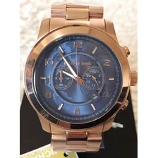 Rel贸gio Michael Kors Mk8358 Rose Azul Completo Original Foto mini 2