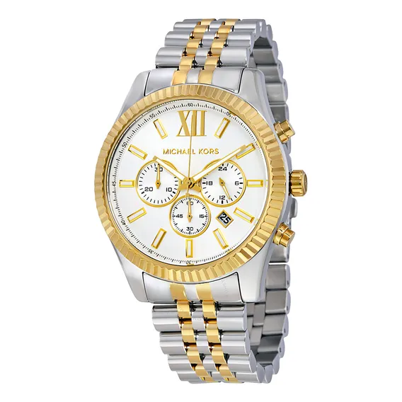 Rel贸gio Michael Kors Prata E Dourado - Mk8344/5kn Foto 1