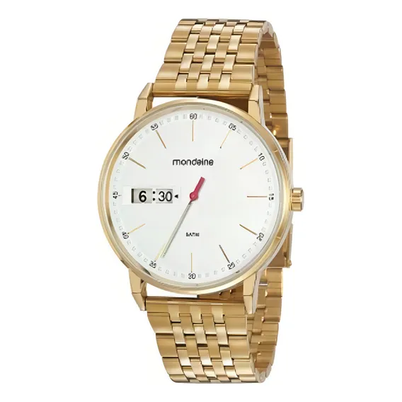 Relógio Mondaine Masculino Dourado Calendário 32224gpmvde1 Foto 1