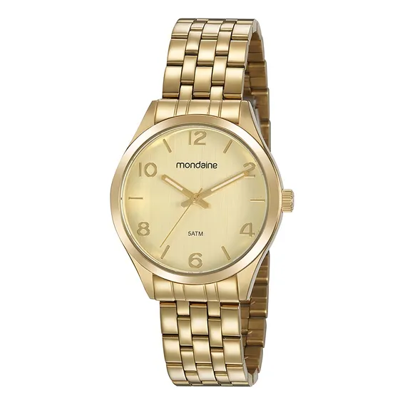 Rel贸gio Mondaine Original Feminino Dourado Foto 1