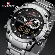 Relógio Naviforce 9163 Analógico/digital Prata 3atm Foto mini 4