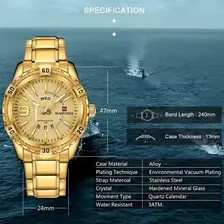 Relogio Naviforçe Masculino Esportivo Pulseira Aço Nav9117* Foto mini 4