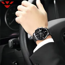 Rel贸gio Nibosi 2309 Preto Masculino Funcional Original Foto mini 4