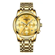 Rel贸gio Nibosi Dourado Foto mini 1