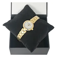 Rel贸gio Orient Feminino Fgss0068 S2kx Dourado Mini Cor do fundo Prata Foto mini 2