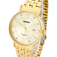 Rel贸gio Orient Feminino Fgss1165 C2kx Dourado Analogico Cor do fundo Champanhe Foto mini 1