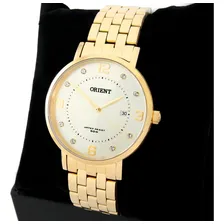 Rel贸gio Orient Feminino Fgss1165 C2kx Dourado Analogico Cor do fundo Champanhe Foto mini 3
