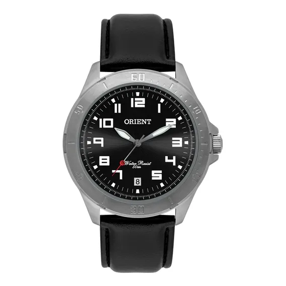 Relógio Orient Masculino Couro - Mbsc1032 G2px Cor da correia Preto Foto 1