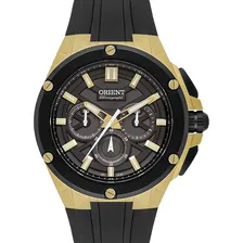 Rel贸gio Orient Masculino Cron贸grafo Dourado 100m Caixa 45mm Foto mini 1