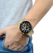 Rel贸gio Orient Masculino Cron贸grafo Mgssc004 G1kx Dourado Foto mini 2