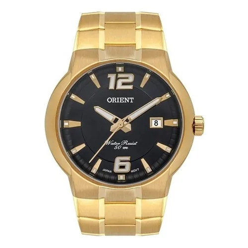 Relogio Orient Masculino Dourado Banhado Ouro Mgss1187-p2kx Foto 1