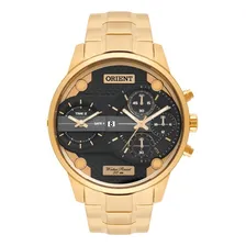 Relógio Orient Masculino Dual Time Aço Dourado Mgsst001 P1kx Foto  mini 1
