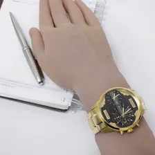 Relógio Orient Masculino Dual Time Aço Dourado Mgsst001 P1kx Foto mini  3