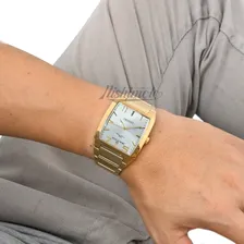 Rel贸gio Orient Masculino Ggss1007 S2kx Dourado Quadrado Cor do fundo Prata Foto mini 4