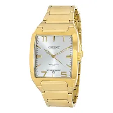 Rel贸gio Orient Masculino Ggss1007 S2kx Dourado Quadrado Cor do fundo Prata Foto mini 1