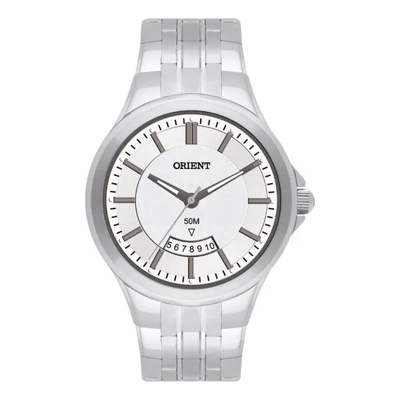 Rel贸gio Orient Masculino Mbss1118a S1sx Cl谩ssico Prateado Foto 1