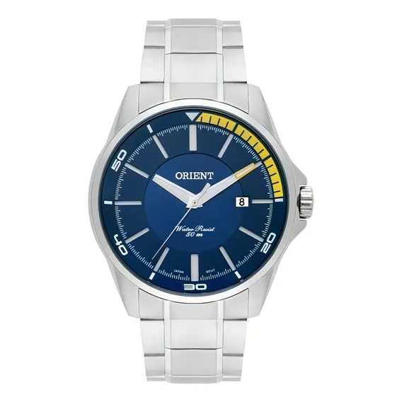Rel贸gio Orient Masculino Mbss1296 D1sx Azul Foto 1