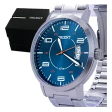 Relógio Orient Masculino Mbss1381 D2sx Prata Azul Aço Foto mini  3