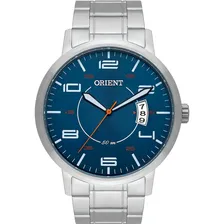 Relógio Orient Masculino Mbss1381 D2sx Prata Azul Aço Foto  mini 1