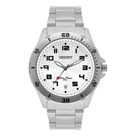 Rel贸gio Orient Masculino Prata Anal贸gico Mbss1155a S2sx Foto 1
