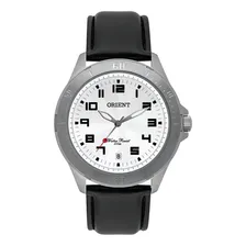 Rel贸gio Orient Masculino Prata Couro Mbsc1032 S2px Foto mini 1