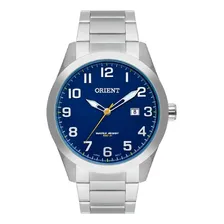 Relogio Orient Masculino Prata Fundo Azul Mbss1360 D2sx Foto mini 1
