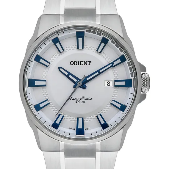 Relógio Orient Masculino Prata Mbss1369 S1sx Foto 1