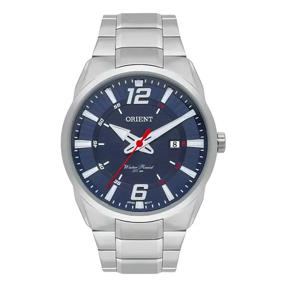 Relógio Orient Masculino Prata Mbss1461 D2sx Foto 1