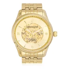 Relógio Original C/ 3 Diamantes Safira Automático Constantim Cor da correia Dourado Cor do fundo Dourado Foto mini 1